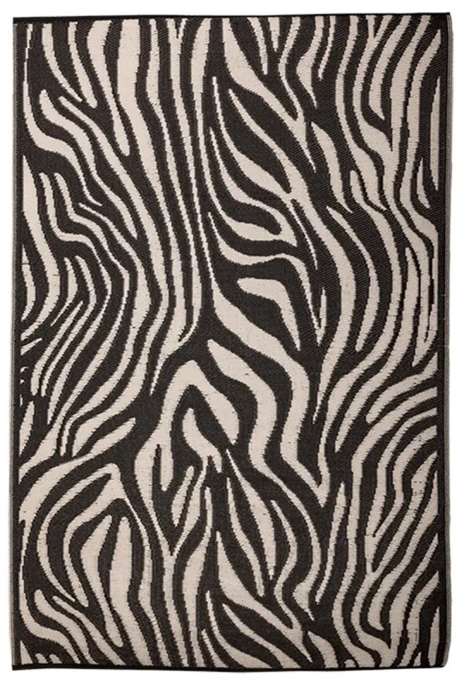 Esschert Design Koberec Zebra, 150x242,5 cm, biela/čierna