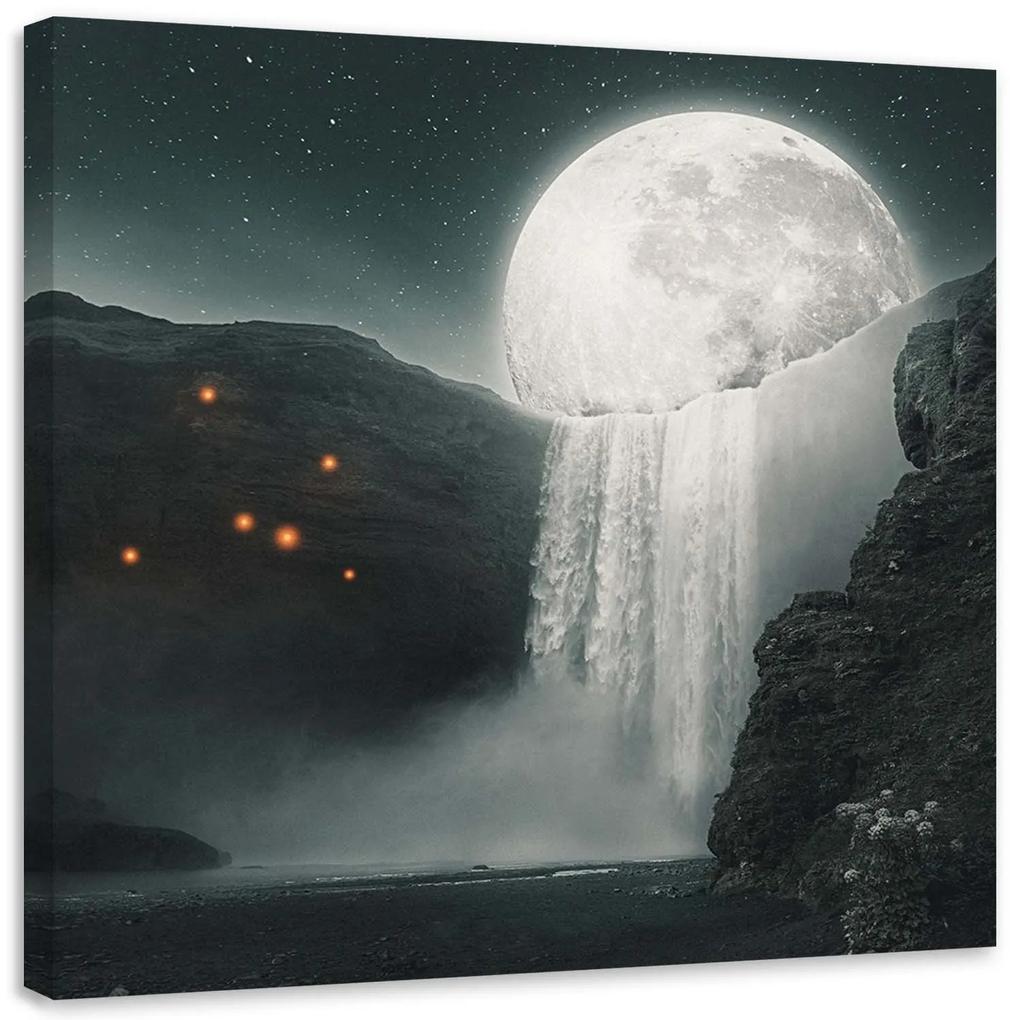 Gario Obraz na plátne Mesačný vodopád - Zehem Chong Rozmery: 30 x 30 cm