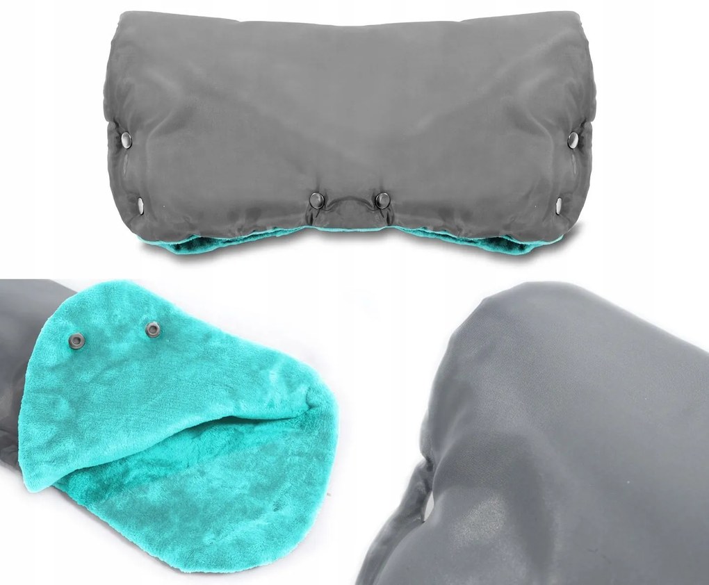 Tutumi Tutumi, zateplené rukávy pre detský kočík, šedá-modrá, NAZ-01264