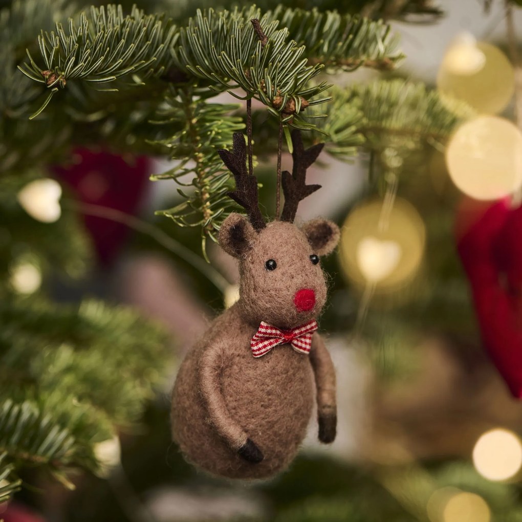 Ib Laursen Plstená ozdoba Rudolf Reindeer