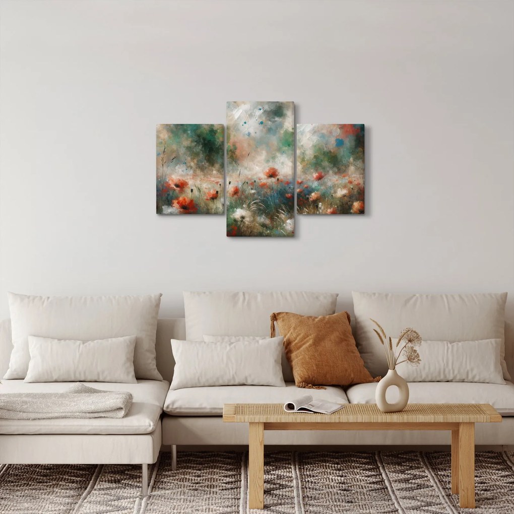 Obraz – Abstrakcia poľa s makmi (90x60 cm)
