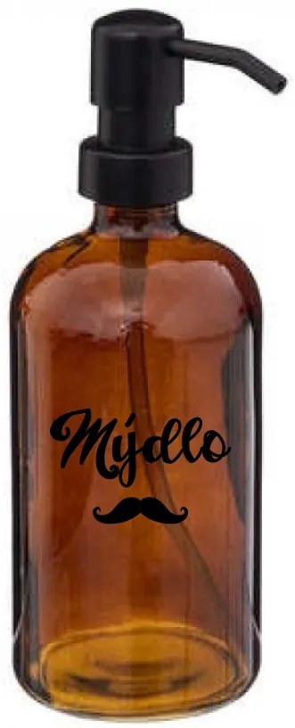 Označto Štítok/nálepka do kúpeľne/kuchyne Mydlo s fúzmi Farba písma: Biela