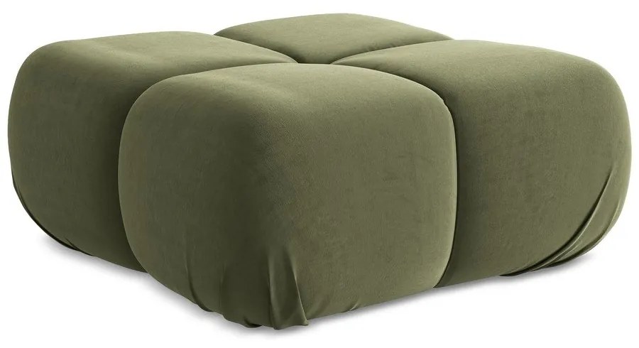 Svetlozelená zamatová modulárna podnožka Lokua – Makamii