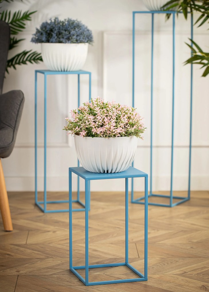 STOJAN NA KVETINÁČ SIMPLE 40X24X24 CM MODRÁ