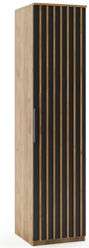 Skriňa Sorento 50 craft zlatá/čierna