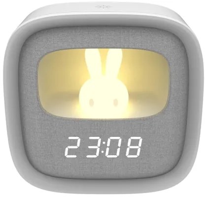 LED Stmievateľná nočná lampička s budíkom BUNNY LED/1,2W/5V 3000K