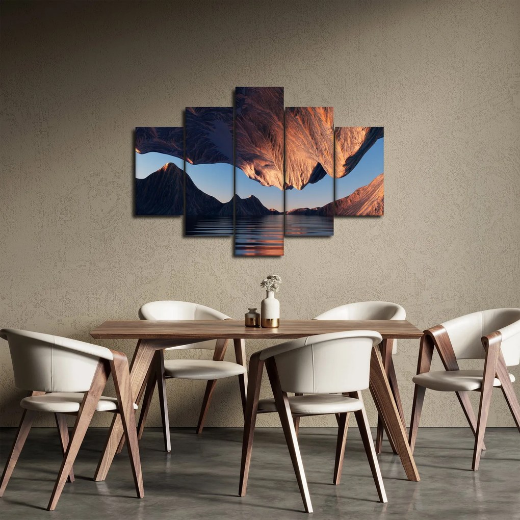 Obraz - 3D útesy (150x105 cm)