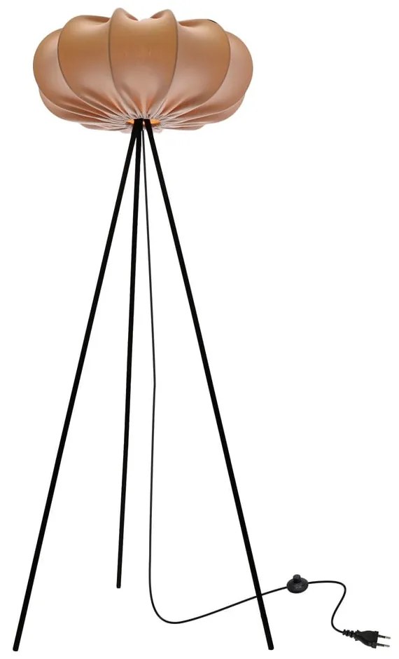 Béžová stojacia lampa s textilným tienidlom (výška 147 cm) Cafee – Candellux Lighting