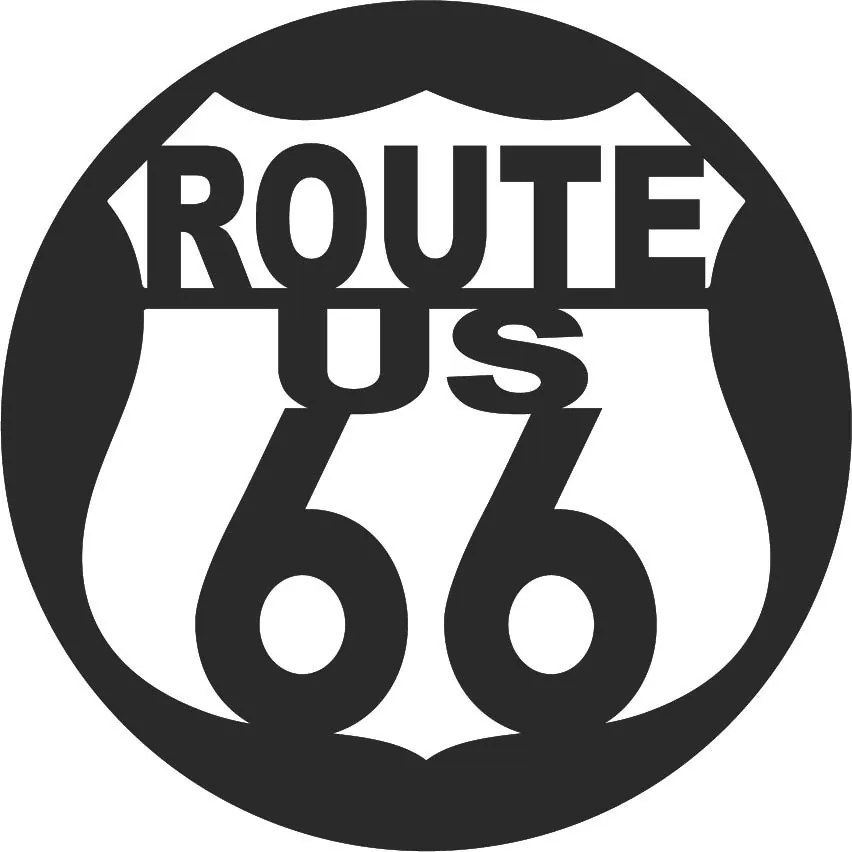 SENTOP | Drevený znak Route 66 – Dekorácia do interiéru | SENTOP PR0411