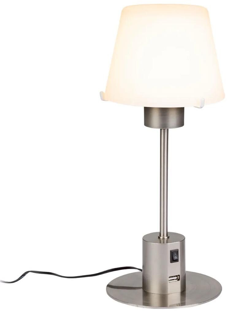 LIVARNO home Stolná LED lampa s USB portom (kužeľ) (100338677)
