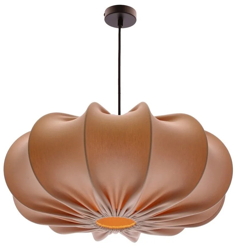 Béžové závesné svietidlo s textilným tienidlom ø 52 cm Cafee – Candellux Lighting