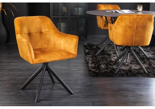 Stolička 42392 Loft Zamat Žltá  - Komfort-nábytok