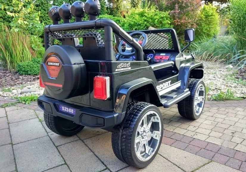 LEAN CARS Elektrické autíčko Jeep S2388 čierne 4x45W