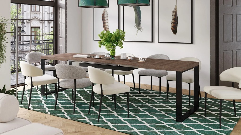 IRIS Béžová Latte (látka Monza 60) - MODERNÁ ČALÚNENÁ STOLIČKA DO OBÝVAČKY/JEDÁLNE LOFT