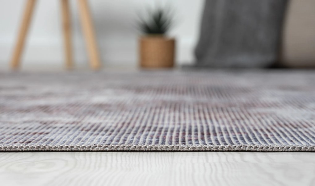 My Flair, Kusový koberec Avery grau/blau/braun – na von aj na doma, 120x180, šedá, chodba / predsieň