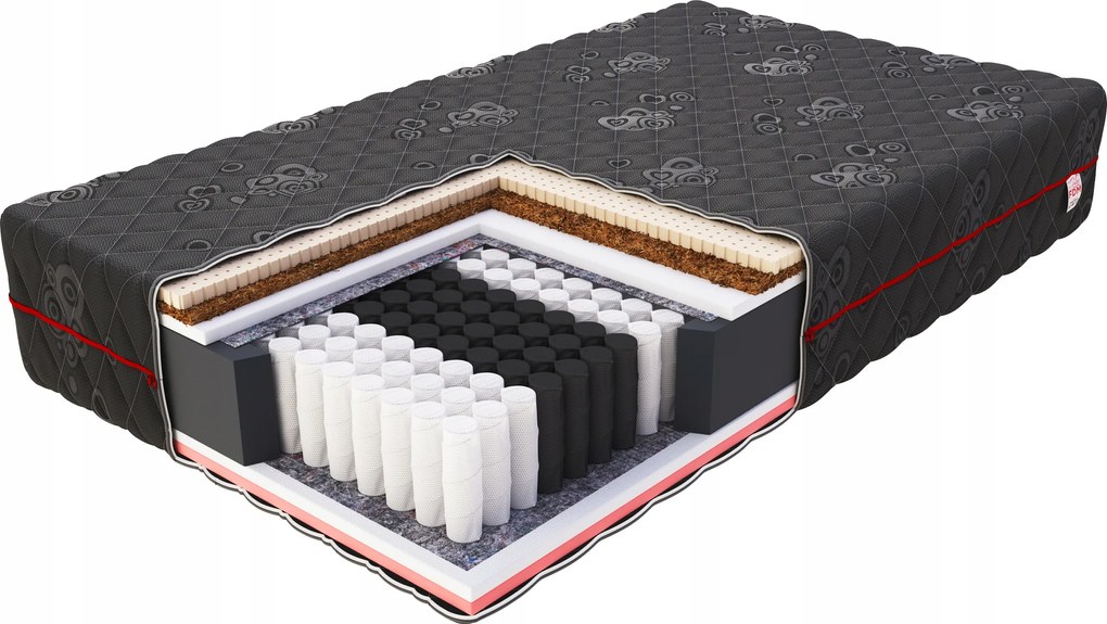 Matrac 90x200 visco kokos latex Fdm Black Max