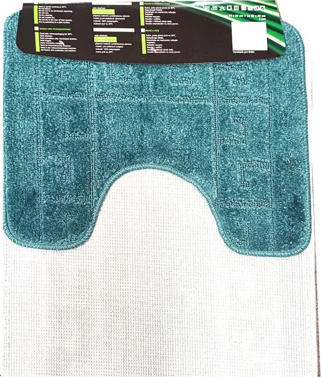 NELA kúpeľňová predložka 2set - Tyrkys