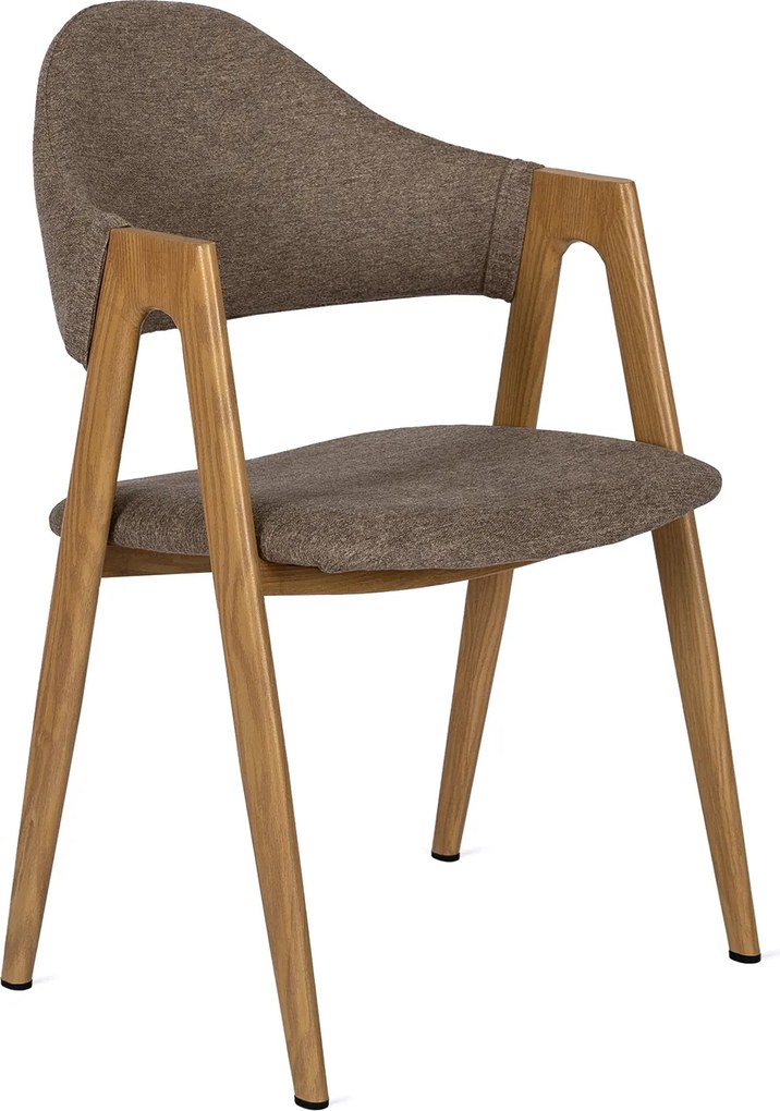 PROXIMA.store - Čalúnená jedálenska stolička RUIZ FARBA: béžová, FARBA NÔH: orech