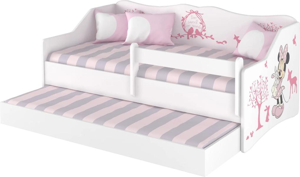 DO Detská posteľ Lulu Minnie s prístelkou - 160x80 cm