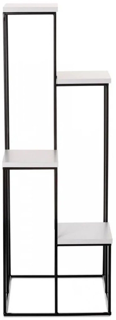 Kvetinový stojan v industriálnom štýle 110 cm čierny/biely