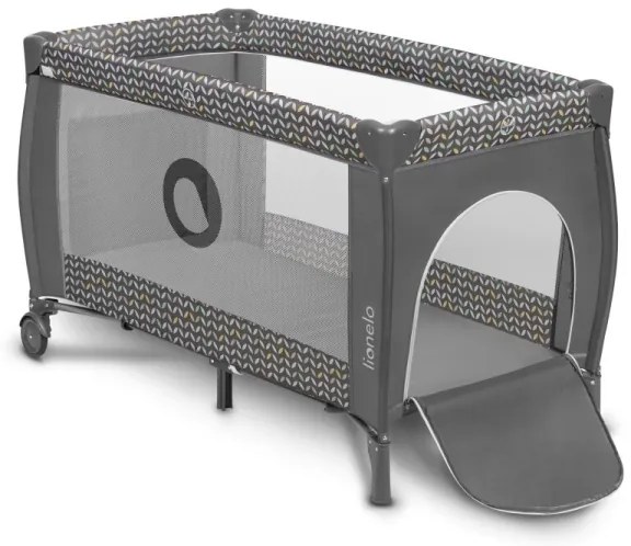 Lionelo - Cestovná postieľka SVEN PLUS šedá