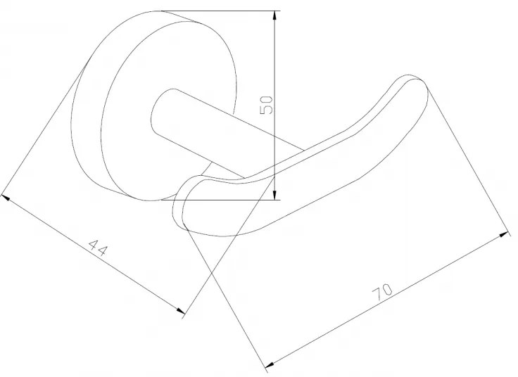 Mexen príslušenstvo, LOFT držiak na uteráky, 2-háčik, čierna, 7012635-70
