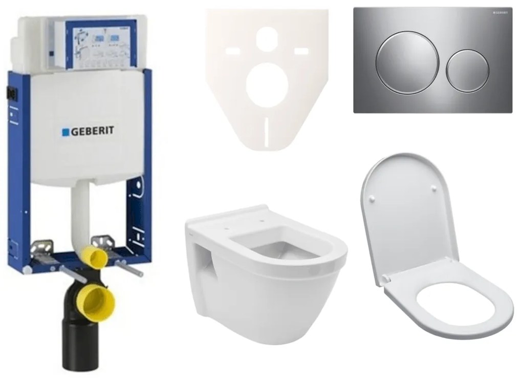 Cenovo zvýhodnený závesný WC set Geberit na zamurovanie + WC VitrA Integra vr. sedátka SIKOGE2V41