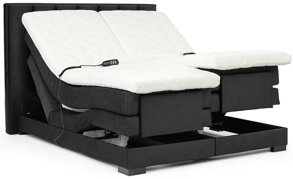 Kontinentálna posteľ VENETA boxspring s elektrickým polohovaním 200X180, šedá (Sola 06)