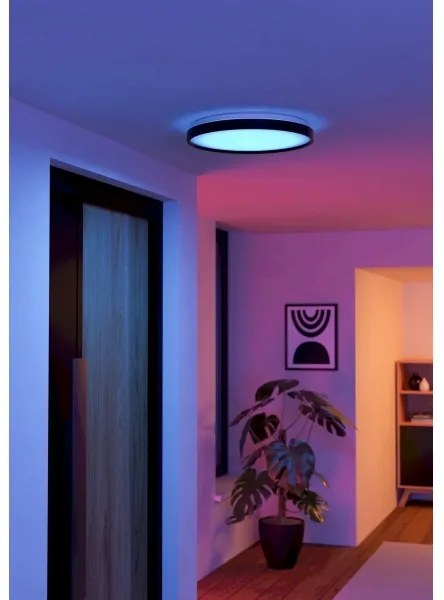 Eglo 300692-LED RGBW stropné svietidlo MOZONCILLO-Z LED/28,3W/230V čierna + diaľkové ovládanie