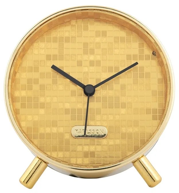 Karlsson 6004GD dizajnový budík zlatá, pr. 11 cm