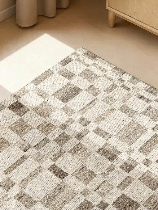 Koberec BOHO Structa kremový / hnedý