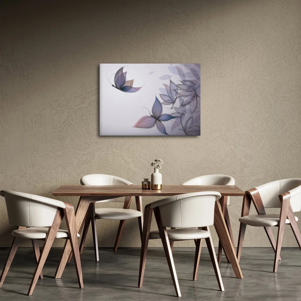 Obraz - Kreslené motýle (70x50 cm)