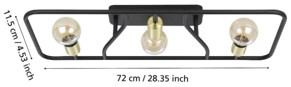 Eglo 900367 - Stropné svietidlo MESSINARO 3xE27/40W/230V