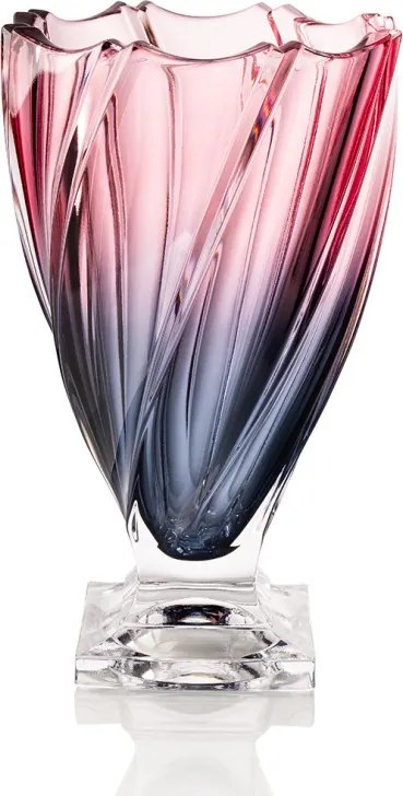 BOHEMIA PONTI SMOKE PINK VÁZA NA NOHE 330MM