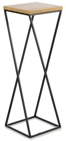 Stojan na kvety LOFT 70x24 cm čierna/hnedá