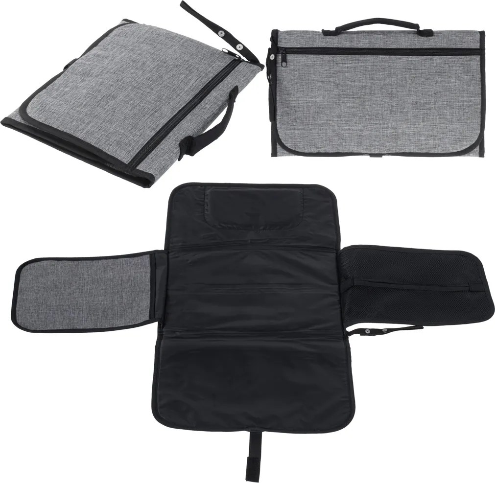 KIK Detská prebaľovacia cestovná podložka konvertibilná prebaľovacia taška sivá