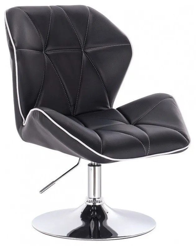 LuxuryForm DESIGN Stolička MILANO MAX na striebornom tanieri - čierna