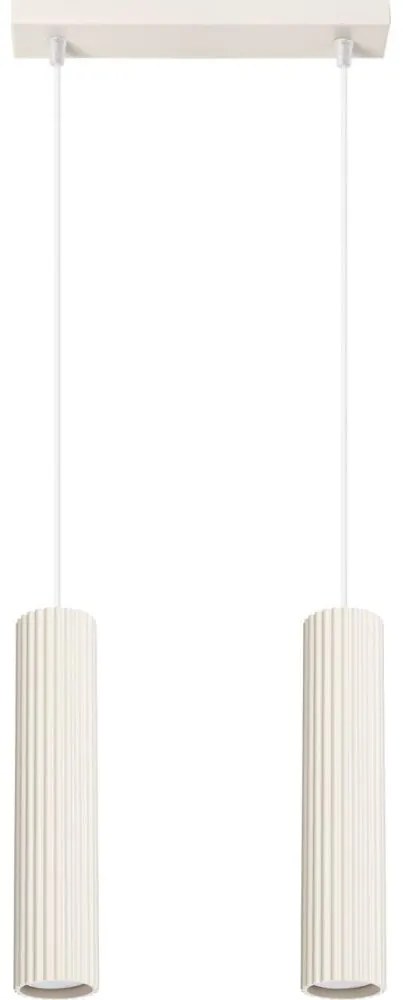 Sollux SL.1593 - Luster na lanku KARBON 2xGU10/10W/230V krémová