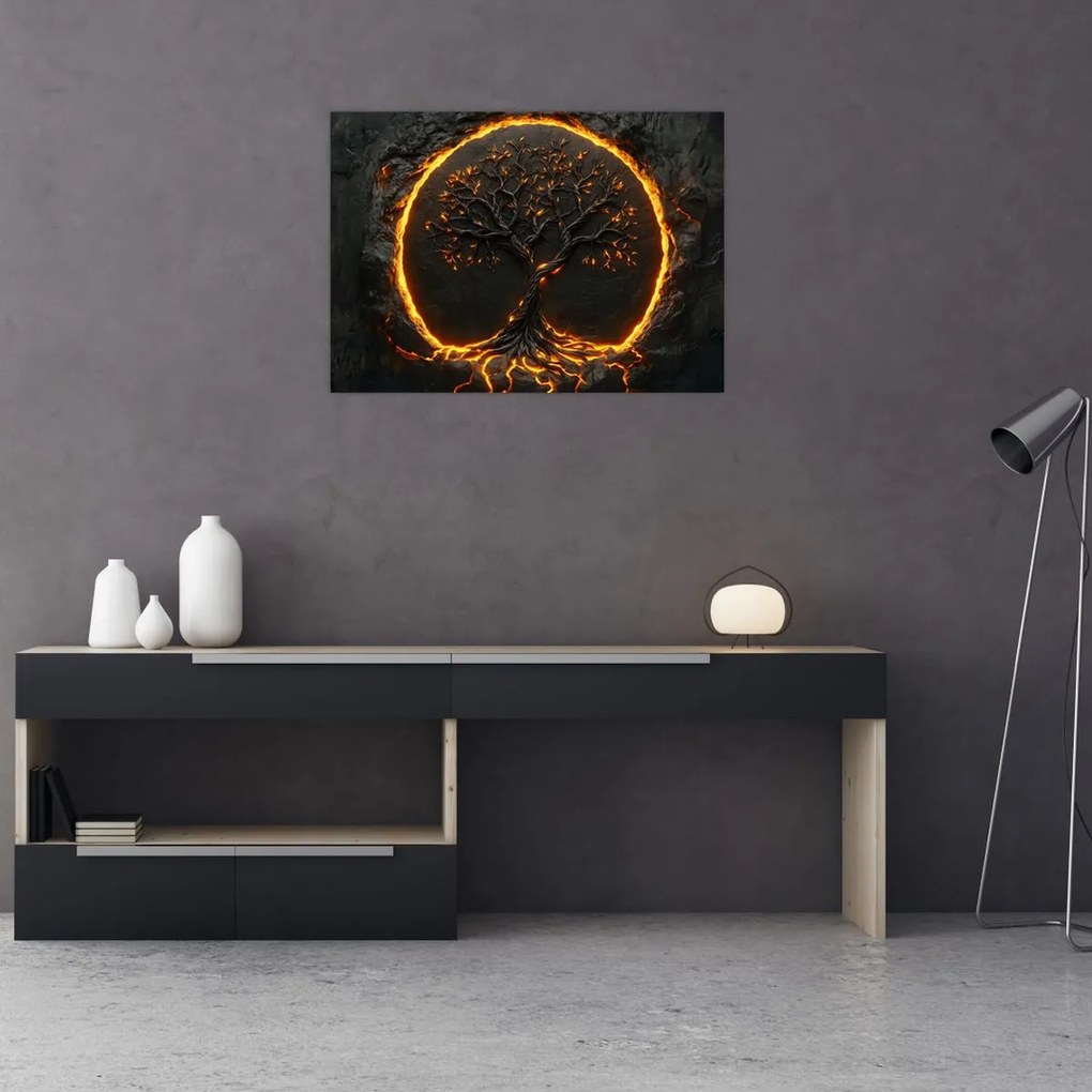 Obraz – Strom života v láve II. (70x50 cm)