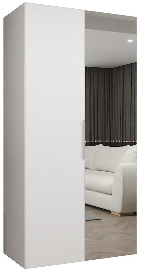 Skriňa Marbella II 100 biela/strieborný