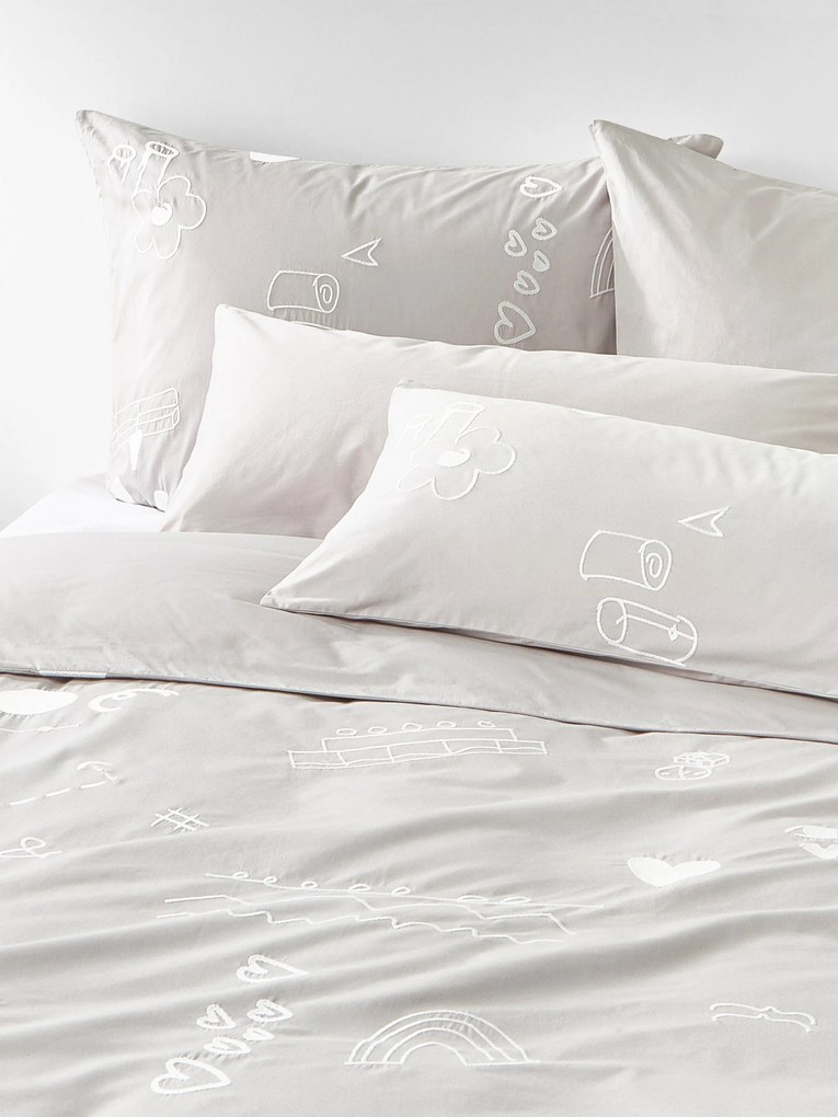 Westwing Crosby Studios, Bavlnená obliečka na paplón's vyšívaným vzorom Jouy