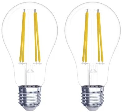 EMOS LED žiarovka Filament E27, A60, 5,9 W, teplá biela, 2ks