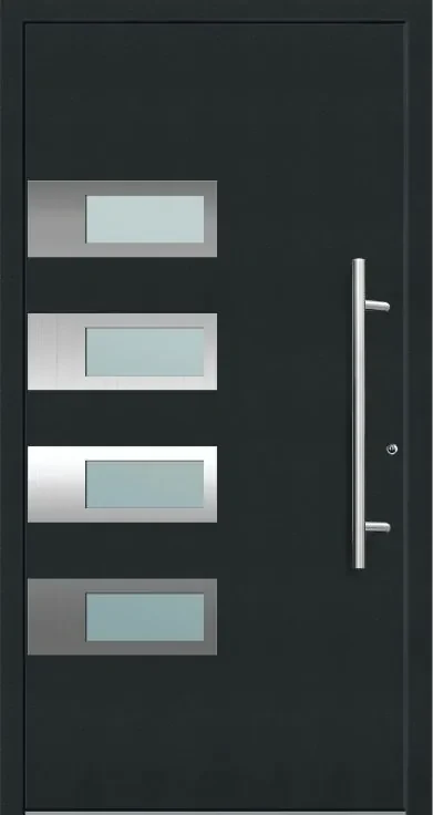 Solid Elements Vchodové dvere Smart, 90 P, 1000 × 2100 mm, hliník, pravé, antracit