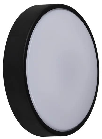 NORDLUX Vonkajšie okrúhle nástenné LED svietidlo OLIVER, 9 W, teplá biela, čierna