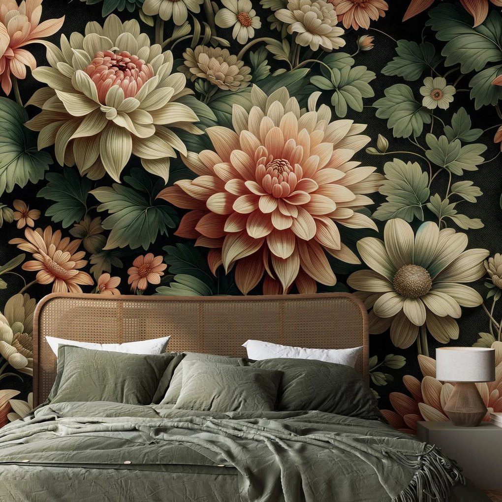 Fototapeta - Stena plná kvetov - ružová (147x102 cm)