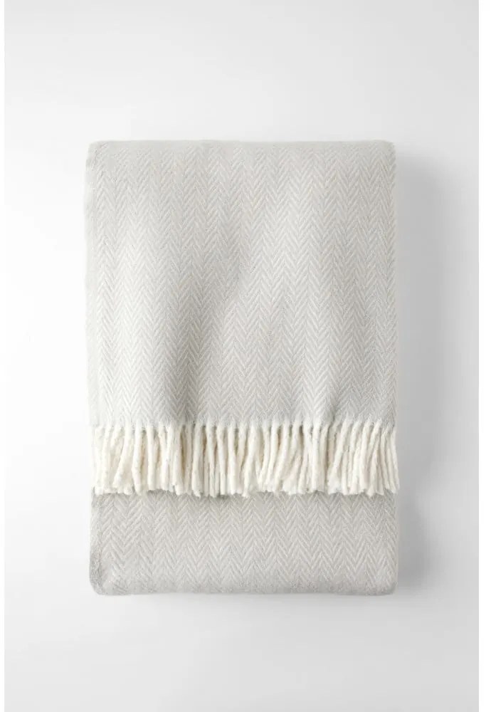 Svetlosivý pléd s podielom bavlny Euromant Skyline, 140 × 180 cm