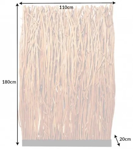 Stojacia lampa Natural Paravent 180cm natural longan wood