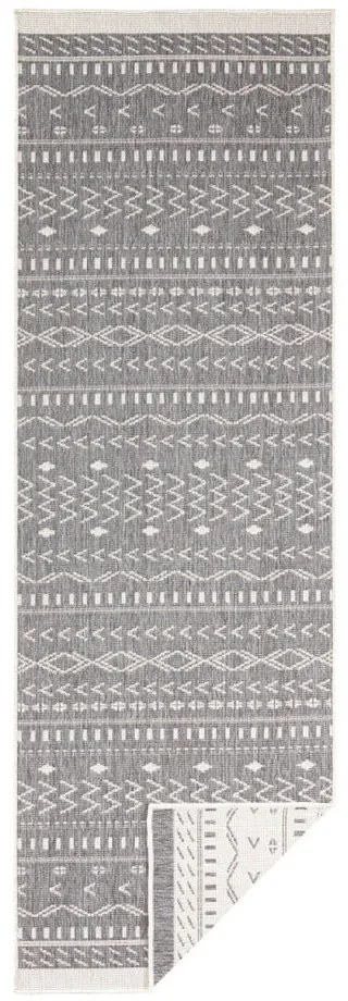 Sivo-krémový vonkajší koberec NORTHRUGS Kuba, 250 x 80 cm