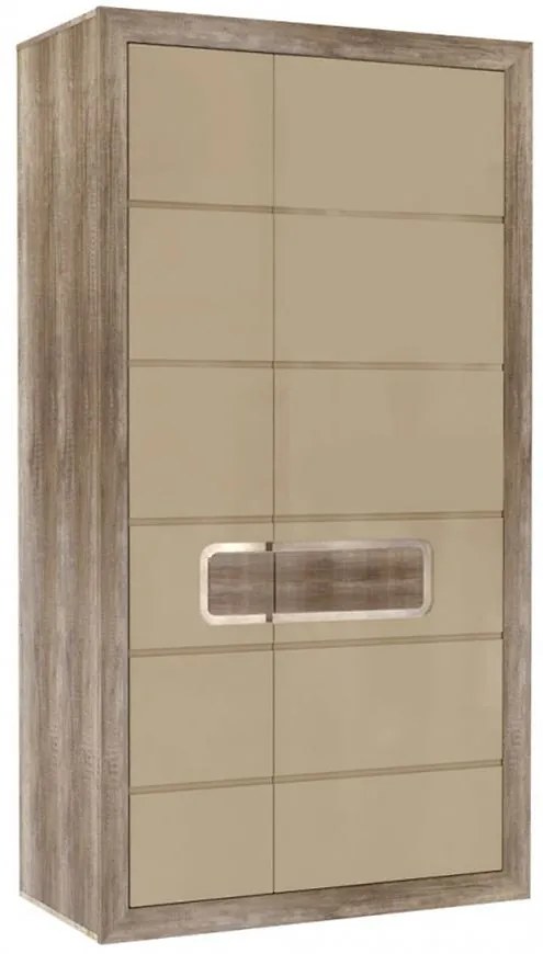 Skrinka Tiziano 109 starožitný dub/béžová