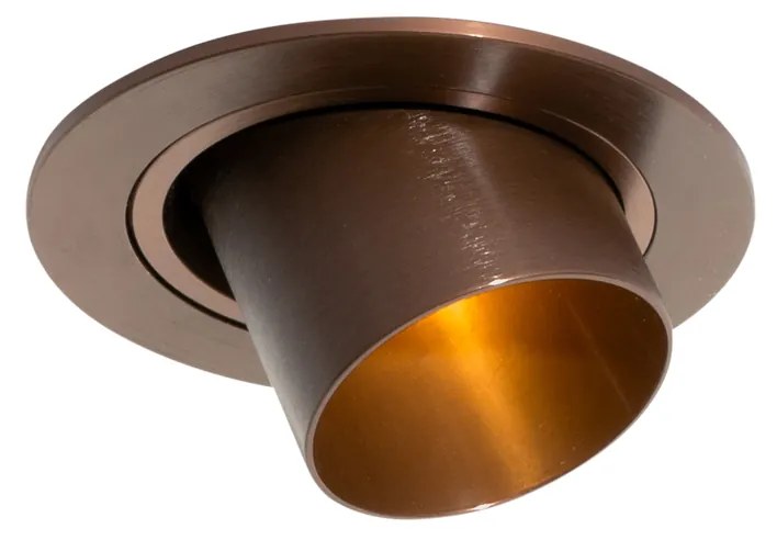 Moderné zabudované bodové svetlo tmavá bronz GU10 35 mm okrúhle sklopné - Installa